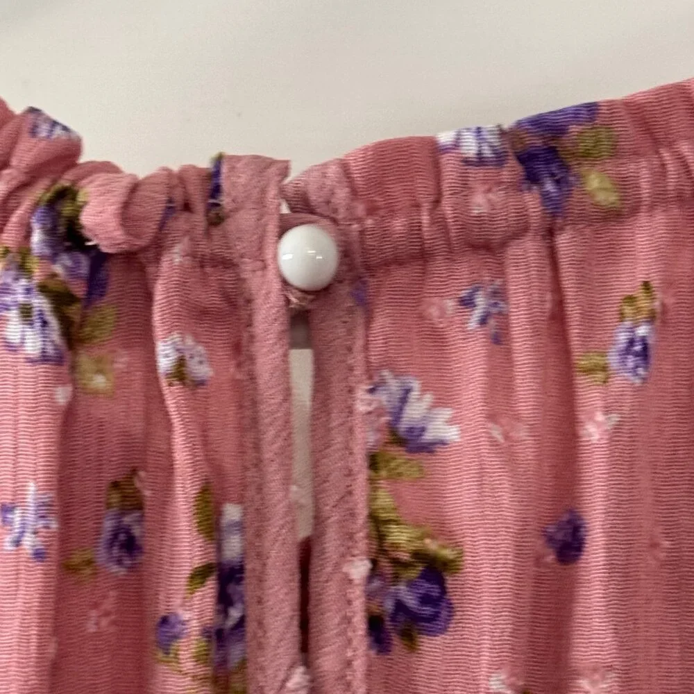 New Heart and Arrow Girls Pink Floral High Low Dress Size 6X